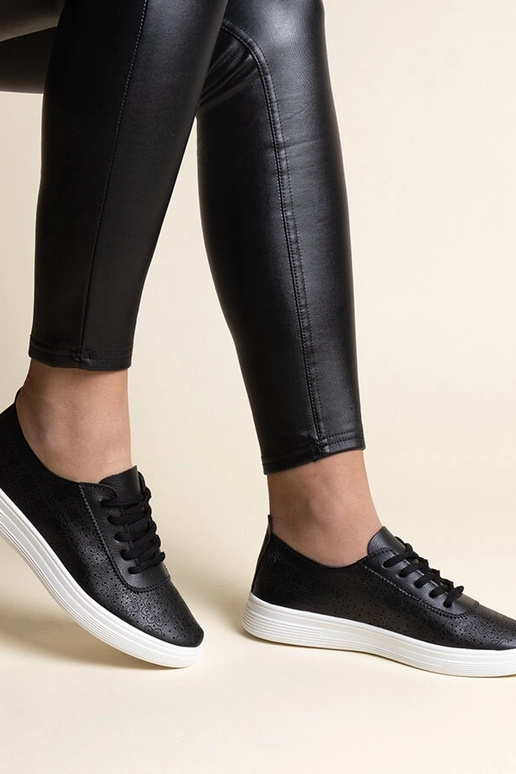 Schwarze Sneaker aus Ökoleder Whitley Schwarze Sneaker aus Ökoleder Whitley