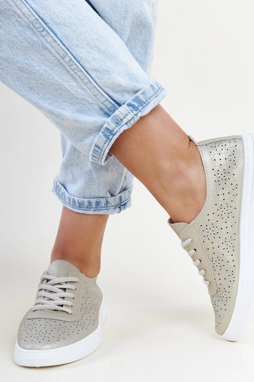 Goldene Sneakers aus Ökoleder Whitley Goldene Sneakers aus Ökoleder Whitley