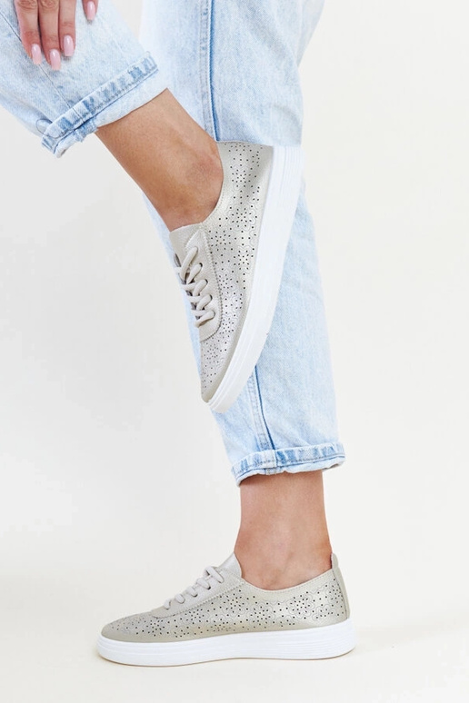 Goldene Sneakers aus Ökoleder Whitley Goldene Sneakers aus Ökoleder Whitley