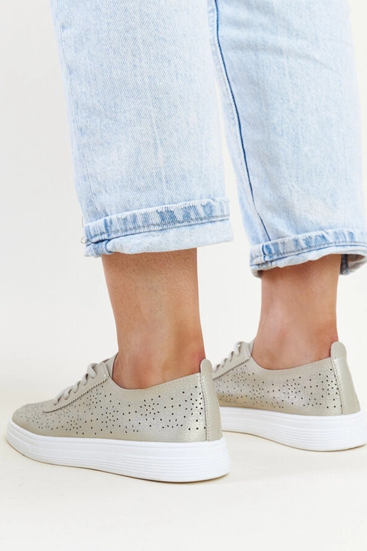 Goldene Sneakers aus Ökoleder Whitley Goldene Sneakers aus Ökoleder Whitley