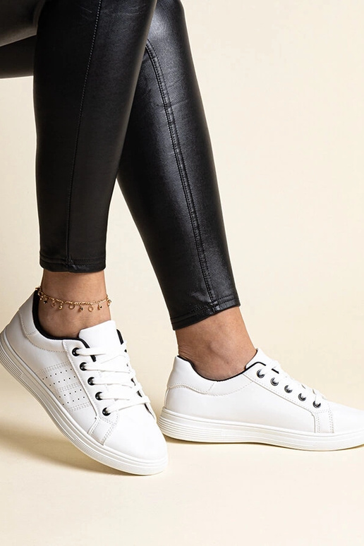 Weiße Sneaker Ökoleder Cathleen – mit...