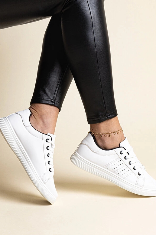 Weiße Sneaker Ökoleder Cathleen – mit...