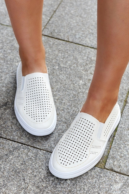 Beige luftige Slipper-Sneakers Dafina