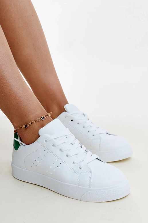 Weiße und grüne Sneaker „Akila“