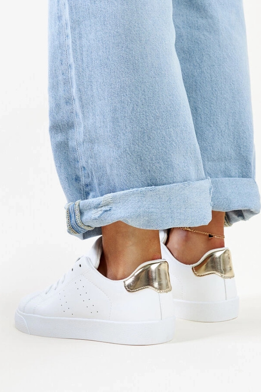 Weiße und goldene Sneaker „Akila“