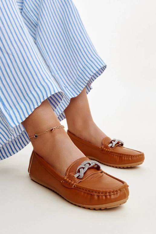 Braune Mokassins mit Zirkonen... Braune Mokassins mit Zirkonen...