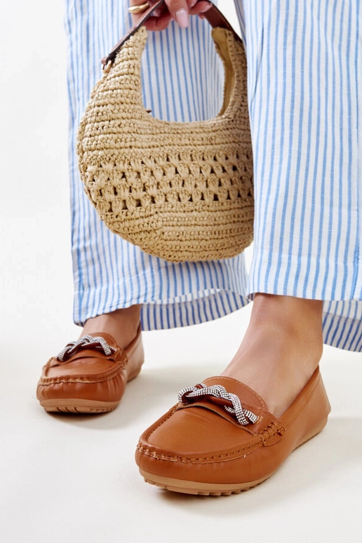 Braune Mokassins mit Zirkonen... Braune Mokassins mit Zirkonen...