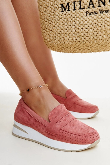 Rosa perforierte Muna-Schuhe