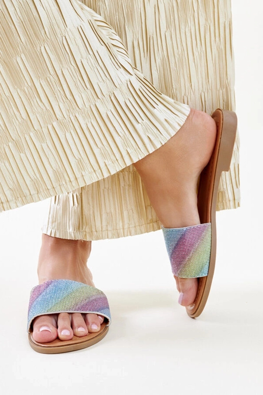 Mehrfarbige, glänzende Flip-Flops Anilsa