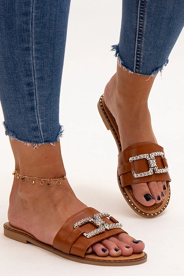 Braune Pantoletten mit... 2