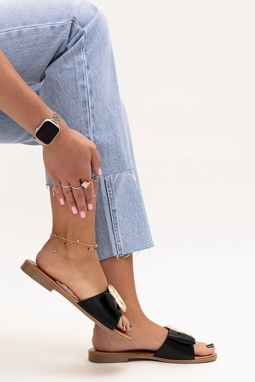 Schwarze Pantoletten „Limera“ mit...