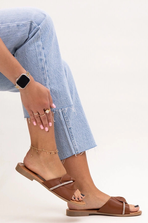 Amari Pantoletten mit Zirkonia-Riemen Amari Pantoletten mit Zirkonia-Riemen