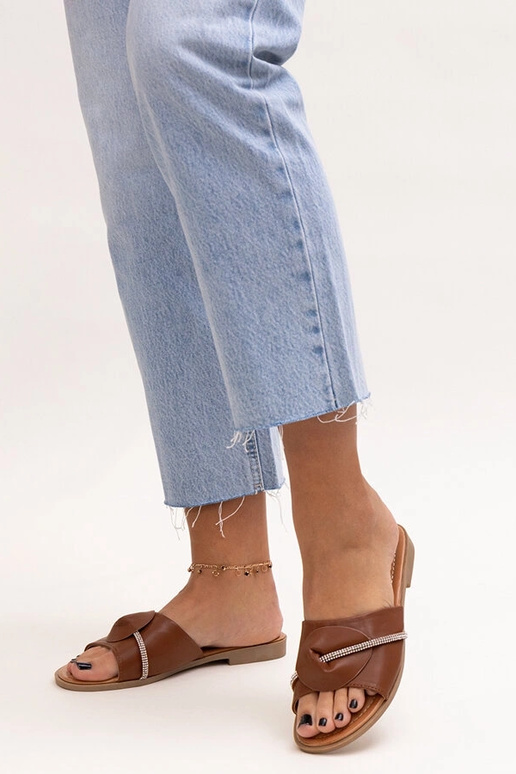 Amari Pantoletten mit Zirkonia-Riemen Amari Pantoletten mit Zirkonia-Riemen