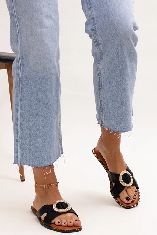 Schwarze Flip-Flops mit...