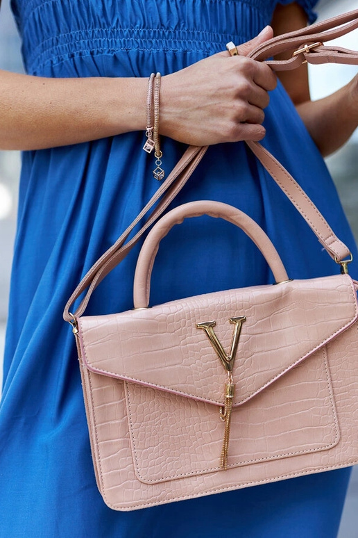 Barsa Schultertasche mit Krokodilmuster