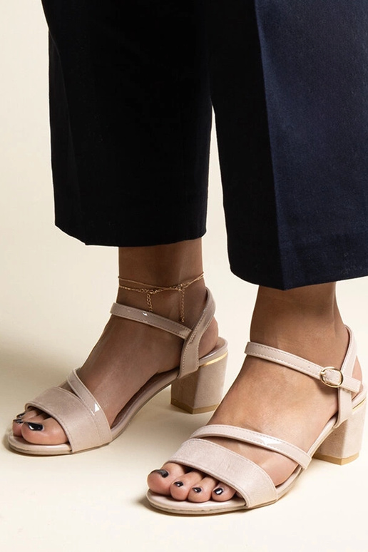 Beige Sandalen im Material-Mix Hambly Beige Sandalen im Material-Mix Hambly