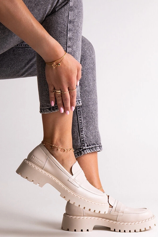 Beige Leder-Loafer Big Star LL274457 Beige Leder-Loafer Big Star LL274457