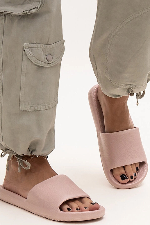 Rosa Hausschuhe aus Schaumstoff mit...