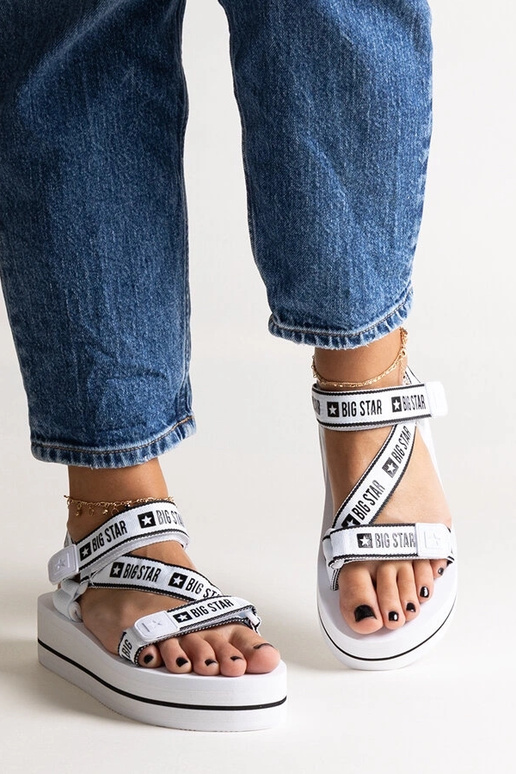 Big Star NN274A526 weiße Plateausandalen Big Star NN274A526 weiße Plateausandalen