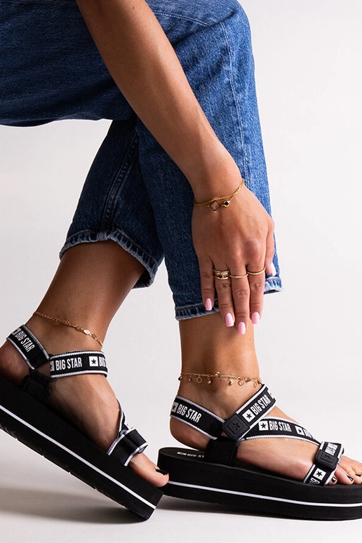 Schwarze Plateausandalen Big Star... Schwarze Plateausandalen Big Star...