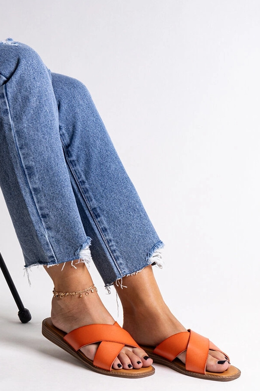 Orange Flip-Flops aus Ökoleder... Orange Flip-Flops aus Ökoleder...