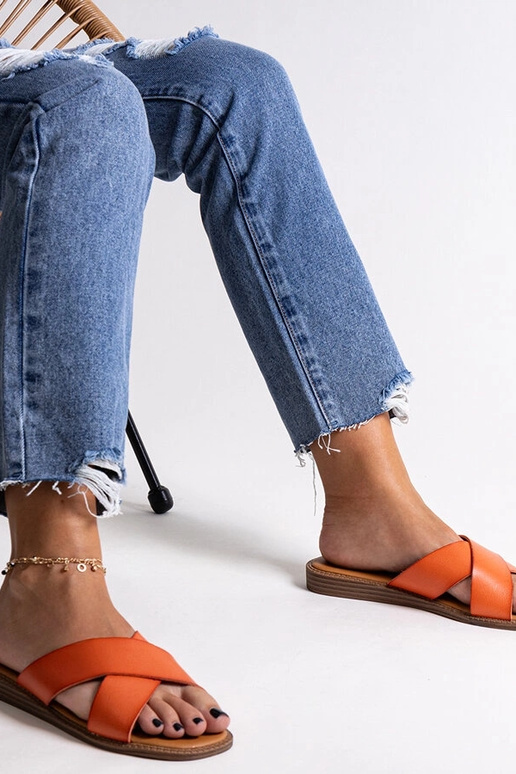 Orange Flip-Flops aus Ökoleder... Orange Flip-Flops aus Ökoleder...