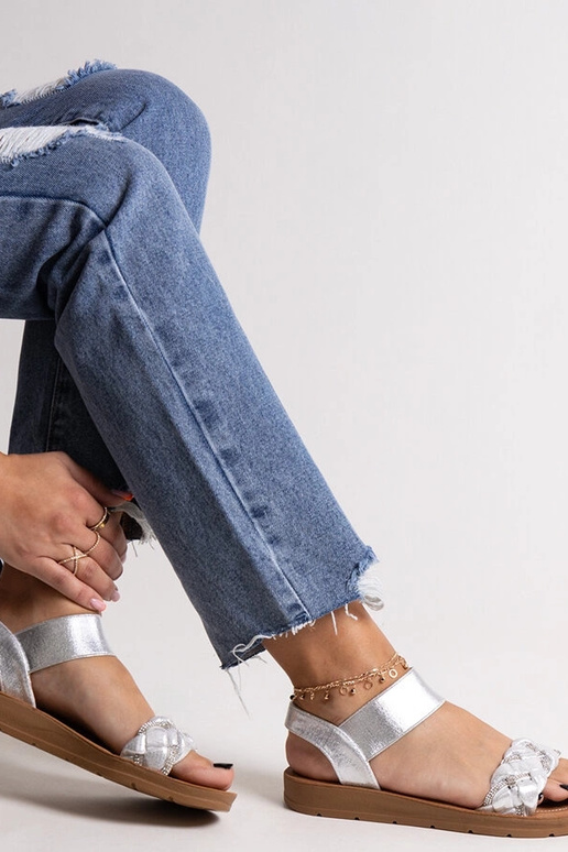 Silberne Sandalen „Aldona“ Silberne Sandalen „Aldona“