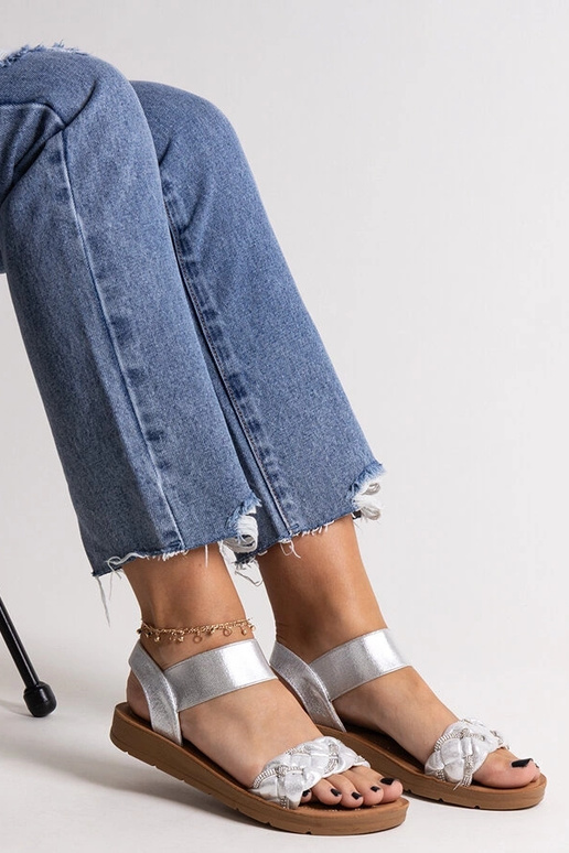 Silberne Sandalen „Aldona“ Silberne Sandalen „Aldona“