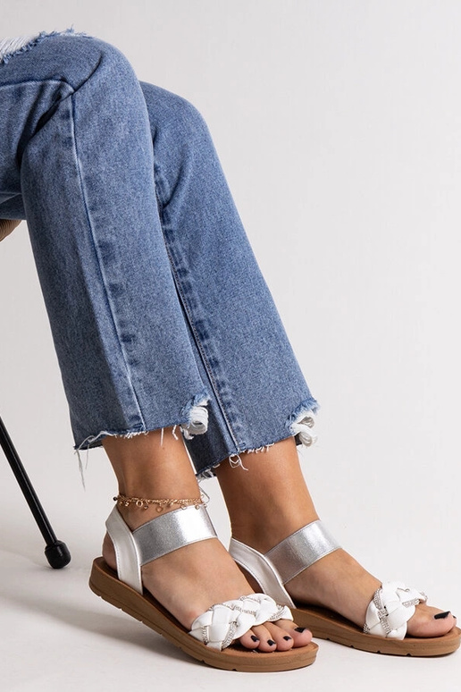 Weiße Sandalen „Aldona“ Weiße Sandalen „Aldona“