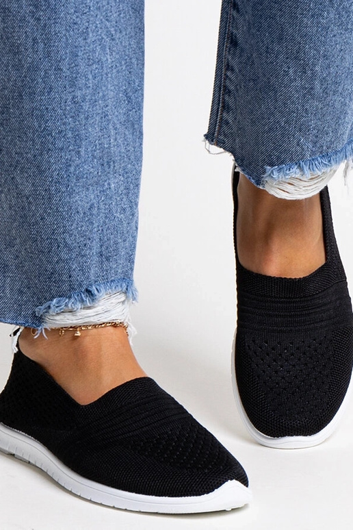 Schwarze Slip-On-Sneakers „Shalha“