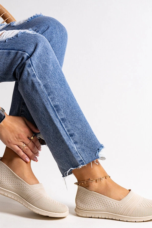 Beigefarbene Slip-On-Sneakers „Shalha“