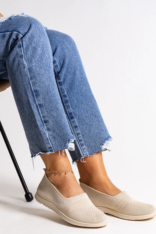 Beigefarbene Slip-On-Sneakers „Shalha“