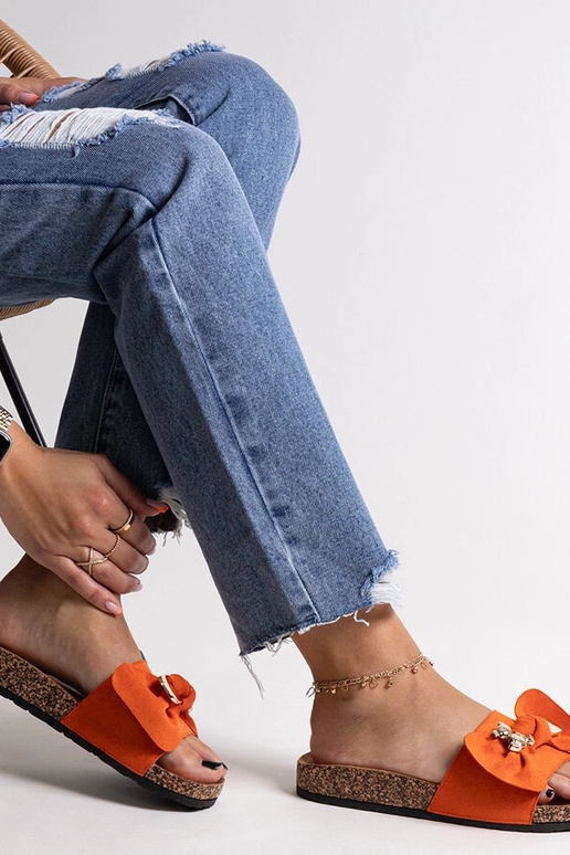 Orange Flip-Flops mit Schleife und... Orange Flip-Flops mit Schleife und...