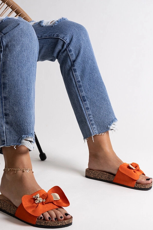 Orange Flip-Flops mit Schleife und... Orange Flip-Flops mit Schleife und...