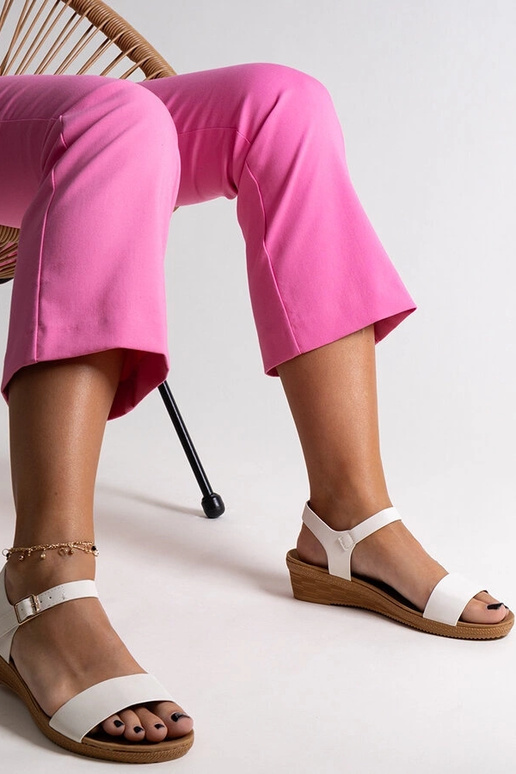 Weiße Sandalen aus Eko-Leder Makdaka Weiße Sandalen aus Eko-Leder Makdaka