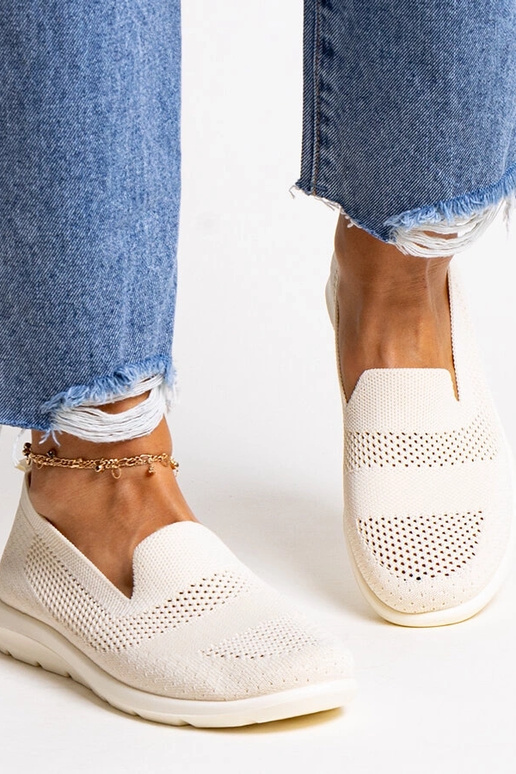 Beige Sneaker mit Schaumstoffsohle...