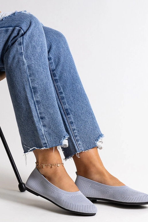 Graue Ballerinas aus Stoff Yafia