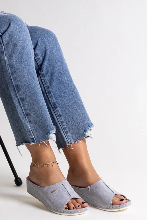 Graue Keilsandalen Semretana Graue Keilsandalen Semretana