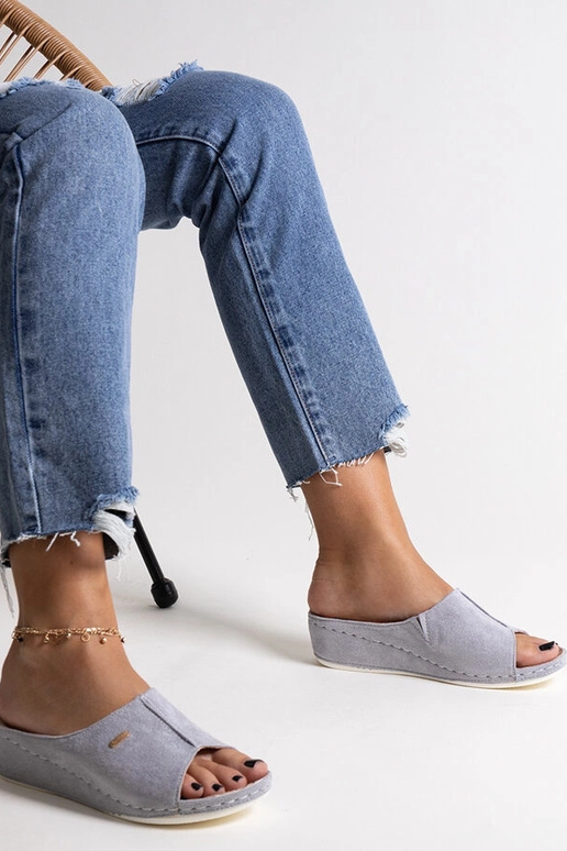 Graue Keilsandalen Semretana Graue Keilsandalen Semretana