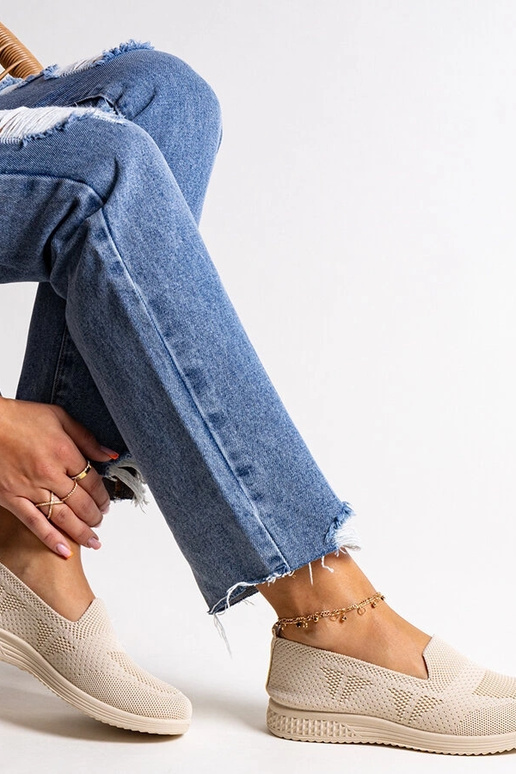 Beige Slip-On-Sneakers „Abadly“ Beige Slip-On-Sneakers „Abadly“