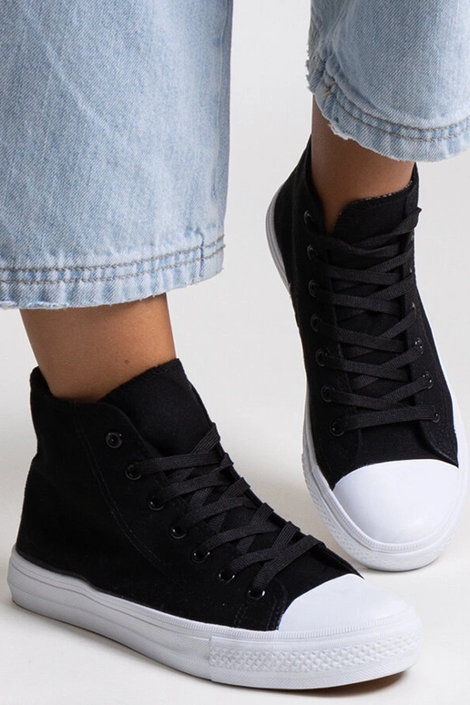 Schwarze Ghanem High-Top-Sneakers