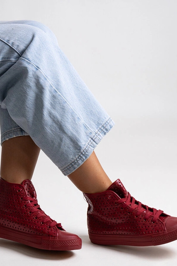 Rote High-Top-Sneakers mit...