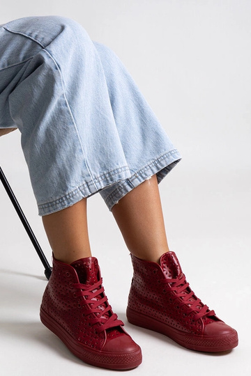 Rote High-Top-Sneakers mit... 2