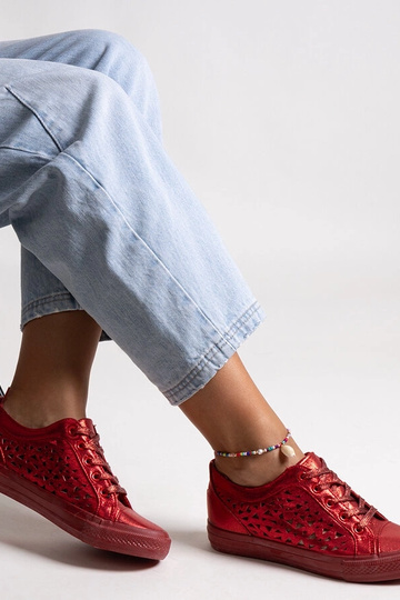 Rote Safune-Sneakers mit...