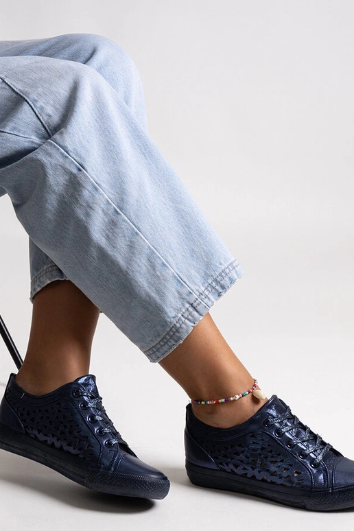 Marineblaue Safune-Sneakers mit...