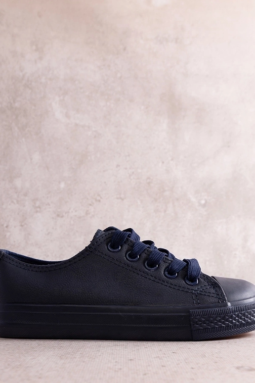 Marineblaue Kinder-Sneaker aus...