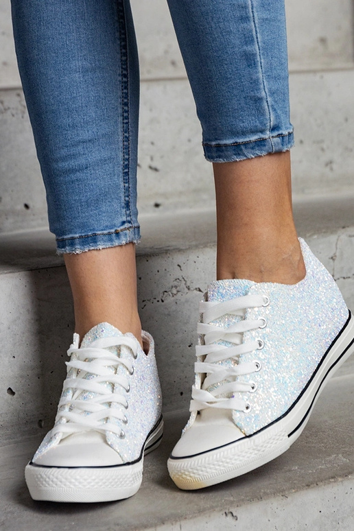 Grüne glänzende hohe Sneakers Jadwa