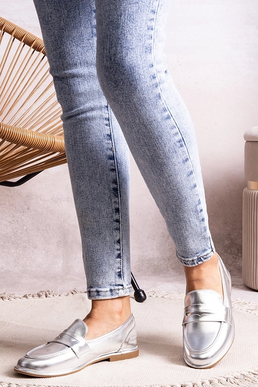 Silberne metallische Mokasins Palinka Silberne metallische Mokasins Palinka