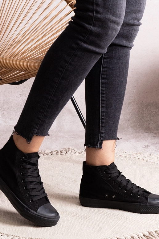 Schwarze Rafife High-Top-Sneakers Schwarze Rafife High-Top-Sneakers