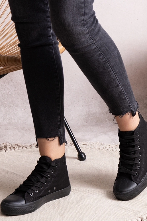 Schwarze Rafife High-Top-Sneakers Schwarze Rafife High-Top-Sneakers